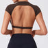Ctenkevet Women's Yoga Crop Top with Back Detail