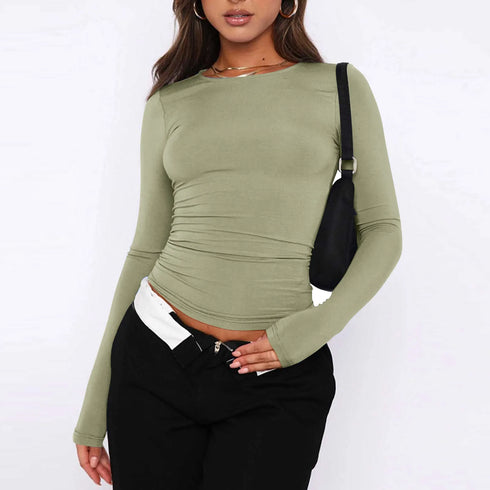 Slim Fit Long Sleeve T-Shirt for Women
