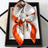 Silk Square Scarf with Bandana Print