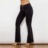 Ladies Distressed Black Flare Jeans