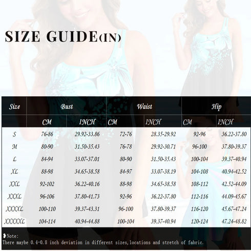 Floral Print Plus Size Tankini Set