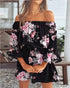 Women’s Off Shoulder Floral Blouse - Boho Summer Top