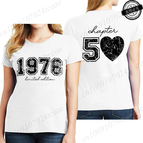 Women's Vintage 1976 O Neck Short Sleeve T-Shirt