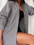 Grey Plus Size Women's Casual V-Neck Shirt