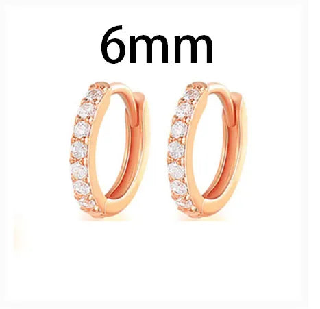 Stainless Steel Link Chain Hoop Earrings with Zirconia