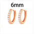 Stainless Steel Link Chain Hoop Earrings with Zirconia