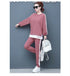 Women's Casual Loungewear Set - Long Sleeve Crop Top & Pants