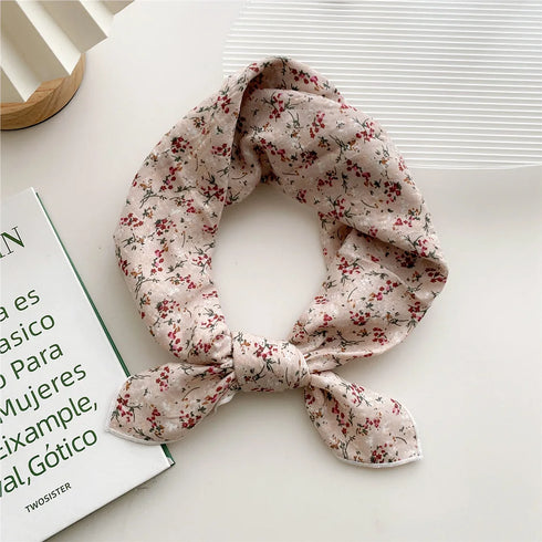55cm Laies Cotton Linen Square Scarf for Women