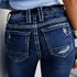 High Waist Flare Jeans for Women in Navy
