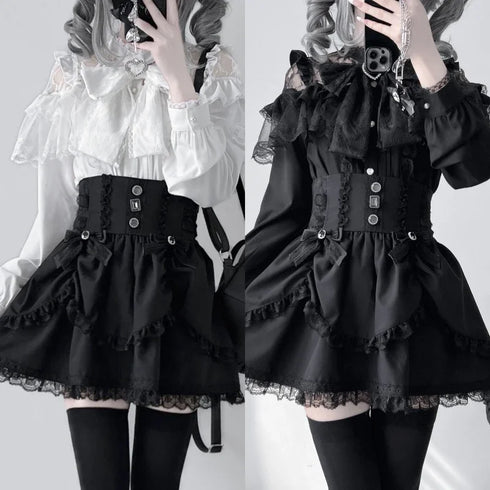 Summer Lolita Blouse with Lace Detail