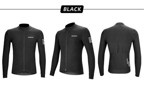 DAREVIE Men's Thermal Fleece Cycling Jersey - Long Sleeve