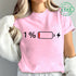 1% Battery Print Graphic Casual T-Shirt for Women