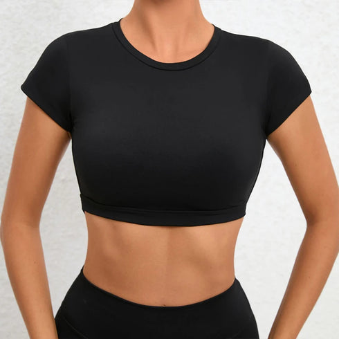 Hearuisavy Breathable Workout Crop Top for Women