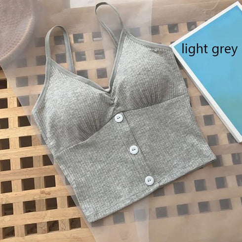 Women’s Knitted Crop Top in Pure Cotton
