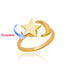 Four Clover Rotating Anxiety Ring - Adjustable Gold