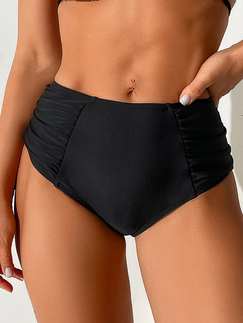 Women’s Black High-Waisted Bikini Bottom