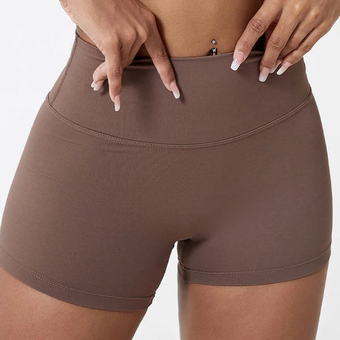 Hearuisavy High Waist Yoga Shorts Women Buttock Lift Slim Fit