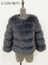 Elegant Faux Fur Coat in Black and White for Women