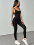 Black Backless Bodycon Jumpsuit for Women