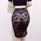 Black Wrap Mini Pencil Skirt for Women