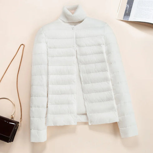 Korean Slim Fit Short Quilted Puffer Coat