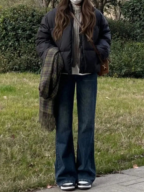 Vintage Loose Fit Wide Leg Jeans for Women