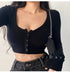 Tie Dye Long Sleeve T-Shirt in Black