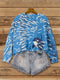 Plus Size Whale Pattern Casual Sweater for Women