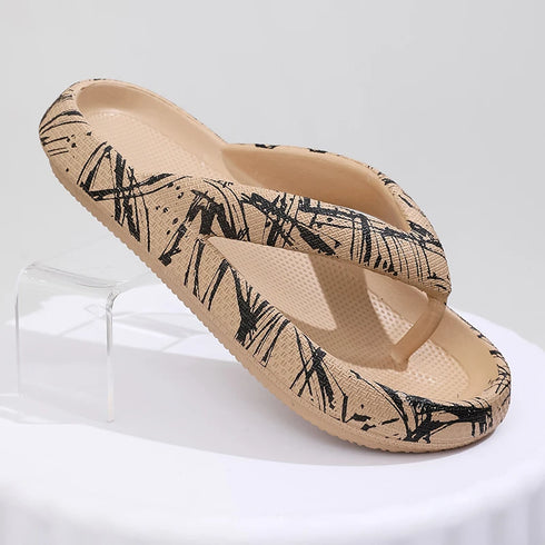 Leopard Print Summer Comfort Flip-Flops