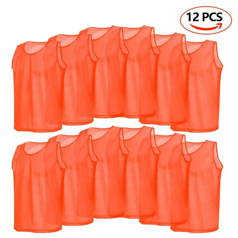 12 Pack Soccer Training Vests for Adults and Kids
