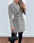 Plaid Woolen Coat Dress for Women