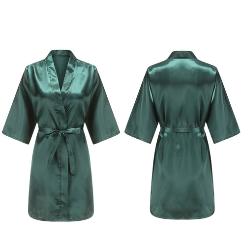 Women's Satin Short Robes for Bridesmaids and Parties