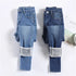 High Waist Thermal Jeans for Women - Warm Plush Denim