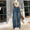 Women's High Waist Wide Leg Denim Jeans in Navy