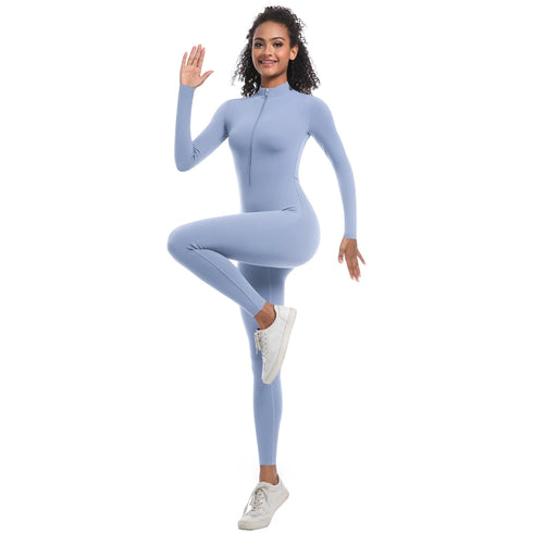 Women's Seamless Long Sleeve Sports Bodysuit