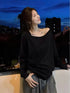 One Shoulder Long Sleeve Casual Top for Women