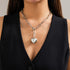 Elegant Big Heart Pendant Necklace for Women