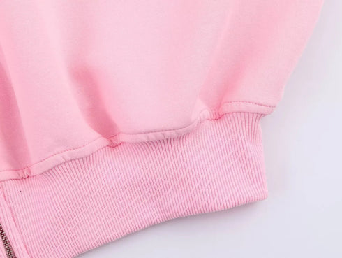 Casual Sports Set with Bomber Jacket and Flare Pants