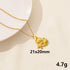 Stainless Steel Textured Starfish Pendant Necklace