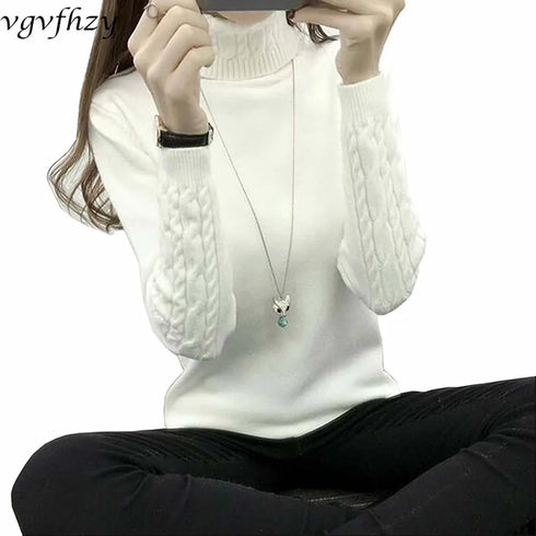 Women's Turtleneck Knitted Sweater