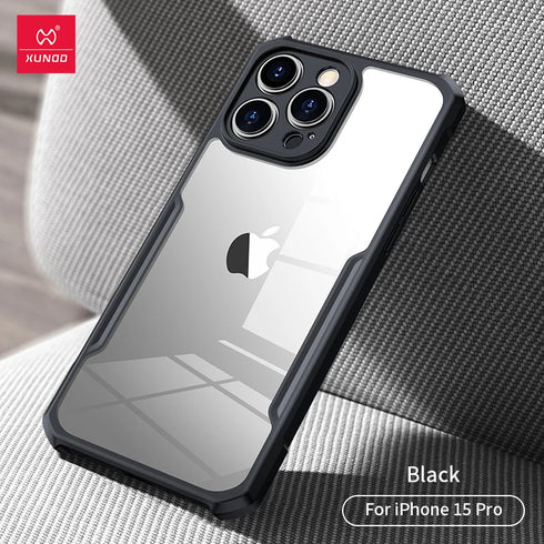 XUNDD Shockproof Transparent Case for iPhone 15 Pro Max