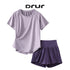 DRUR Women's 2-Piece Yoga Set - Summer Sportswear