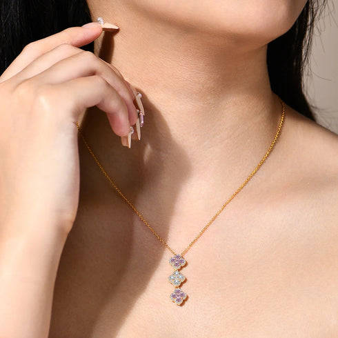 Sparkling Moissanite Diamond Necklace in 925 Silver