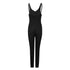 Black Backless Bodycon Jumpsuit for Women