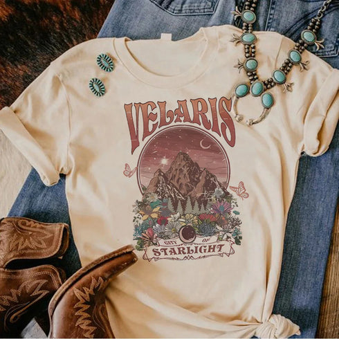 Anime-Inspired Women’s Y2K Graphic Tee - Acotar Design
