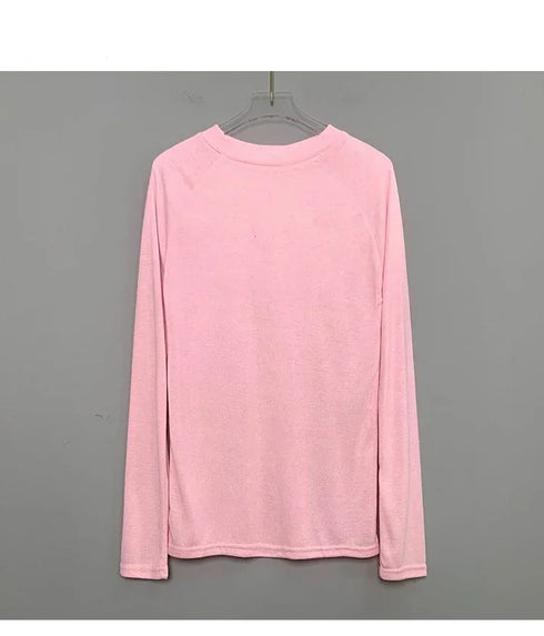 Casual Long Sleeve T-Shirt in Blue and Navy