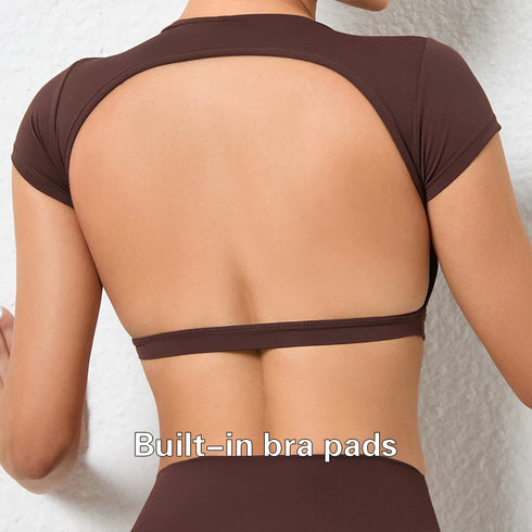 Hearuisavy Breathable Workout Crop Top for Women