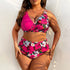 Floral Plus Size High Waist Bikini Set