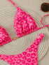 Leopard Print Triangle Bikini Set