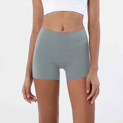 SOISOU High Waist Nylon Gym Shorts for Women
